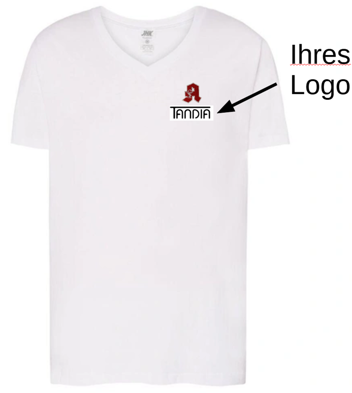 V-neck Woman mi A und firmen Logo